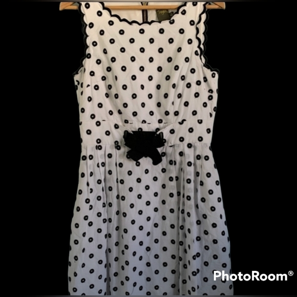 Taylor Dresses & Skirts - 🗝 Taylor White/Black Cotton Spring Summer Dress vintage style